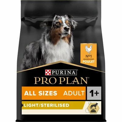 PURINA PRO PLAN All Sizes Adult Light/Sterilised Pour Chien 1 PURINA PRO PLAN All Sizes Adult Light/Sterilised Pour Chien
