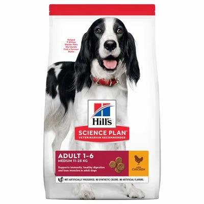 Hill's Science Plan Adult 1-6 Medium Poulet Pour Chien 1 Hill's Science Plan Adult 1-6 Medium Poulet Pour Chien