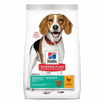 Hill's Science Plan Adult 1+ Perfect Weight Medium Poulet Pour Chien 1 Hill's Science Plan Adult 1+ Perfect Weight Medium Poulet Pour Chien