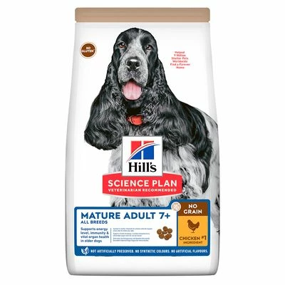 Hill's Science Plan Mature Adult 7+ No Grain Poulet Pour Chien 1 Hill's Science Plan Mature Adult 7+ No Grain Poulet Pour Chien