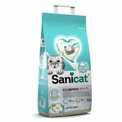 Litière Agglomérante Sanicat Fraîcheur Coton Pour Chat 2 Litière Agglomérante Sanicat Fraîcheur Coton Pour Chat - Afbeelding 2