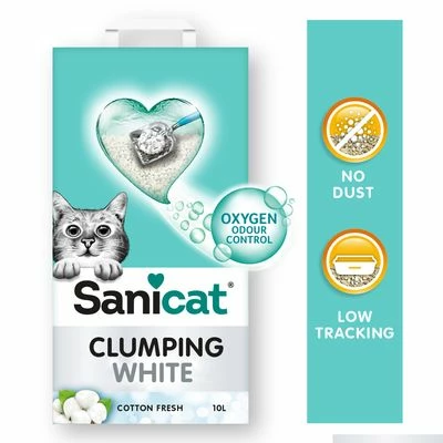 Litière Agglomérante Sanicat Fraîcheur Coton Pour Chat 1 Litière Agglomérante Sanicat Fraîcheur Coton Pour Chat