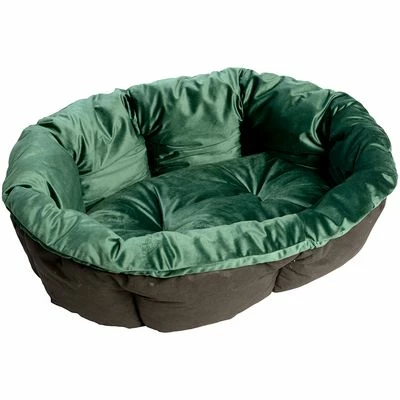 Ferplast Siesta Deluxe Avec Housse Sofà Vert Velours Pour Chien Et Chat - Afbeelding 2