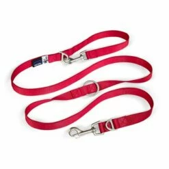 Laisse Réglable En Nylon Curli Rouge Pour Chien