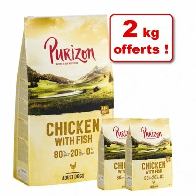 Croquettes Purizon Pour Chien 12 Kg + 2 Kg Offerts ! 3 Croquettes Purizon Pour Chien 12 Kg + 2 Kg Offerts ! -Aanbiedingen Zooplus Winkel
