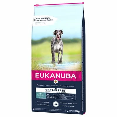 Eukanuba Grain Free Adult Large Breed Avec Du Saumon Pour Chien
