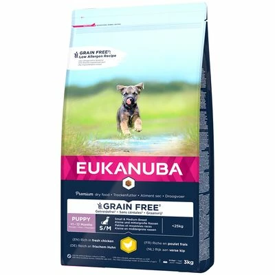 Eukanuba Grain Free Puppy Small / Medium Breed Poulet Pour Chiot 1 Eukanuba Grain Free Puppy Small / Medium Breed Poulet Pour Chiot