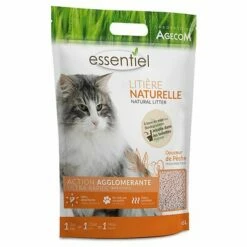 Litière Naturelle Essentiel Douceur De Pêche Pour Chat