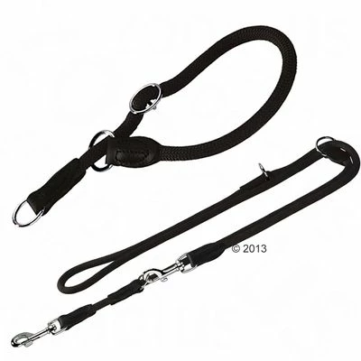 Lot Hunter Freestyle : Collier + Laisse Pour Chien, Noir 2 Lot Hunter Freestyle : Collier + Laisse Pour Chien, Noir - Afbeelding 2