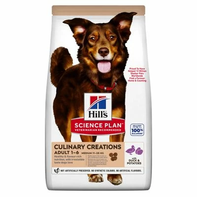 Hill's Science Plan Adult Culinary Creations Medium Canard, Pommes De Terre Pour Chien - Afbeelding 2