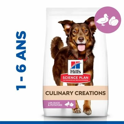 Hill's Science Plan Adult Culinary Creations Medium Canard, Pommes De Terre Pour Chien