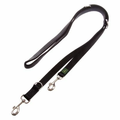 Laisse Doublée Pour Chien Hunter, Noir 2 Laisse Doublée Pour Chien Hunter, Noir - Afbeelding 2