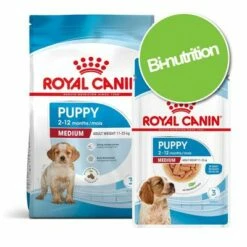 Pack Bi-nutrition : Croquettes + Sachets Royal Canin Medium Pour Chien