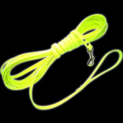 Longe Pour Chien Heim En BioThane®, Jaune Fluo 3 Longe Pour Chien Heim En BioThane®, Jaune Fluo - Afbeelding 3