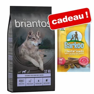 Croquettes Briantos 12 / 14 Kg Pour Chien + Barkoo Dental Snacks Medium 180 G En Cadeau ! 1 Croquettes Briantos 12 / 14 Kg Pour Chien + Barkoo Dental Snacks Medium 180 G En Cadeau !
