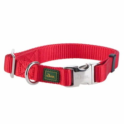 Lot : Collier + Laisse Hunter Vario Basic, Rouge Pour Chien 2 Lot : Collier + Laisse Hunter Vario Basic, Rouge Pour Chien - Afbeelding 2