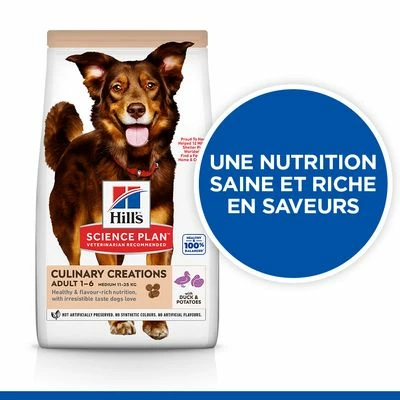 Hill's Science Plan Adult Culinary Creations Medium Canard, Pommes De Terre Pour Chien - Afbeelding 6