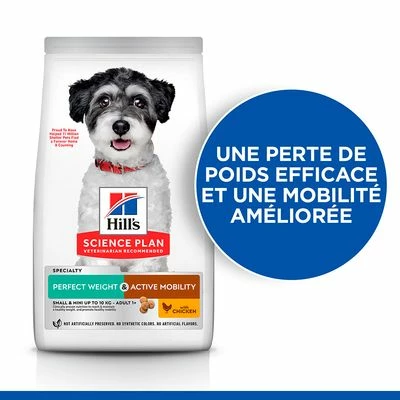 Hill's Science Plan Adult Perfect Weight & Active Mobility Small & Mini Poulet Pour Chien 2 Hill's Science Plan Adult Perfect Weight & Active Mobility Small & Mini Poulet Pour Chien - Afbeelding 2