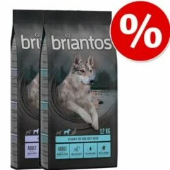 Lot Briantos SANS CÉRÉALES 2 X 12 Kg Pour Chien